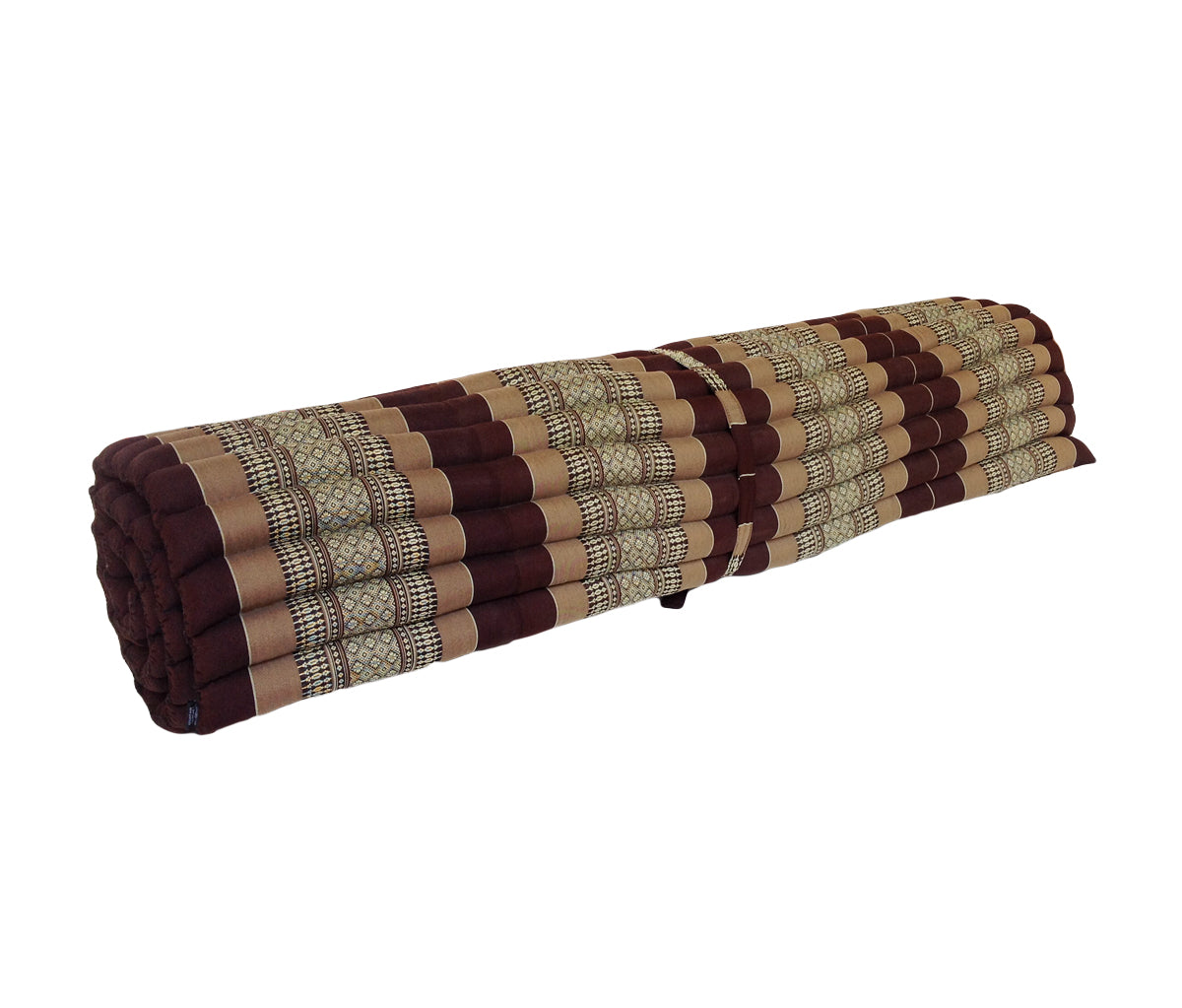 Thai Kapok XXL Roll-Up Double Mattress for Yoga or Massage, Brown