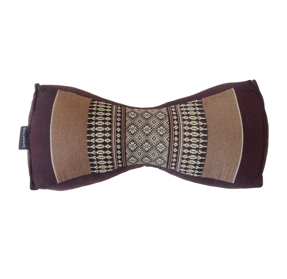 Kapok Chinese Neck Support Pillow ~ Brown