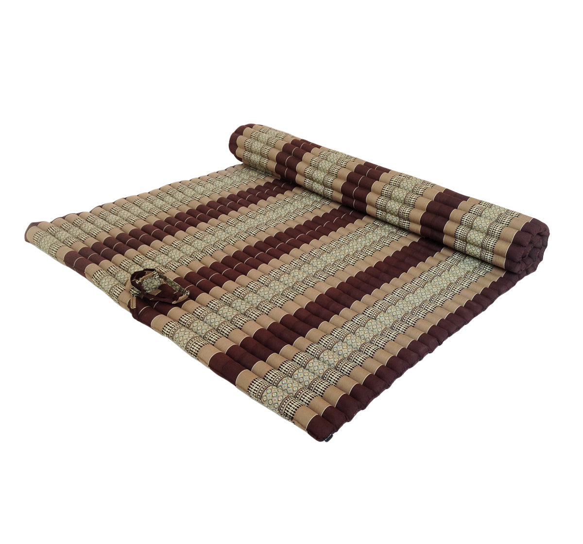Thai Kapok XXL Roll-Up Double Mattress for Yoga or Massage, Brown
