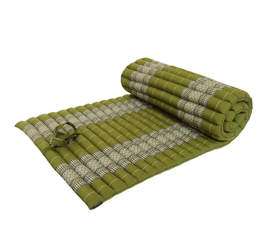 Thai Kapok Roll Up Floor & Topper Mattress – Medium 200 × 80cm - Green
