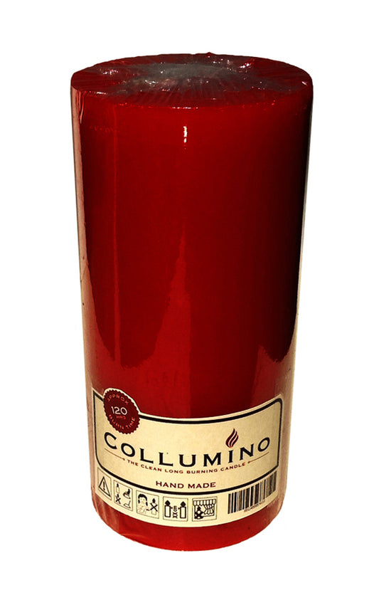 Wine Red Pillar Candle size 15 x 7cm