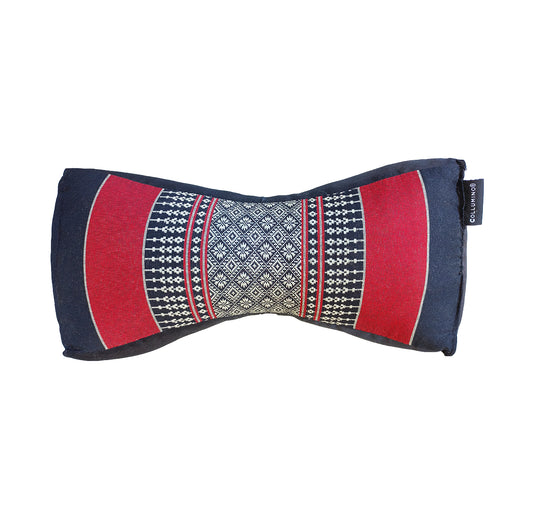 Kapok Chinese Neck Support Pillow ~ Red Black