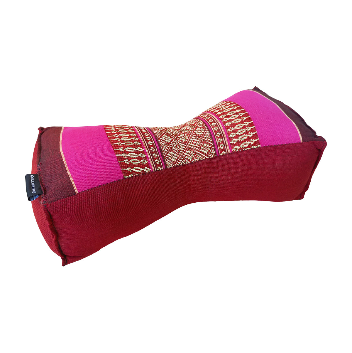Kapok Chinese Neck Support Pillow ~ Pink Maroon
