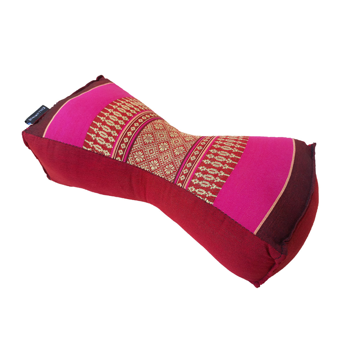 Kapok Chinese Neck Support Pillow ~ Pink Maroon