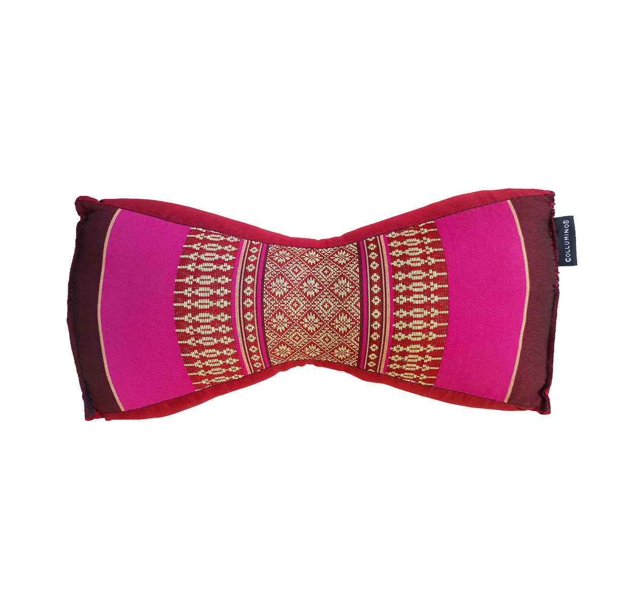 Kapok Chinese Neck Support Pillow ~ Pink Maroon