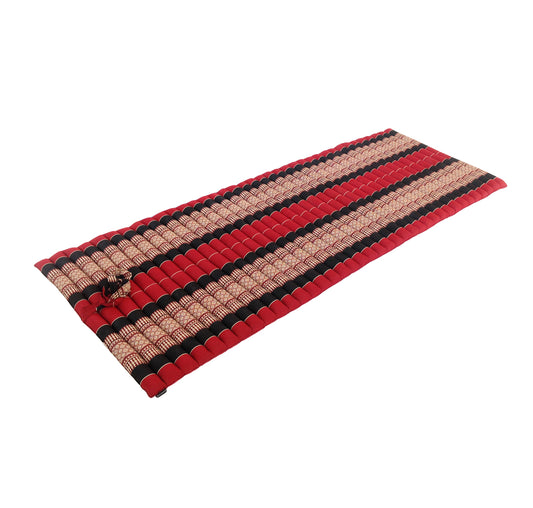 Thai Kapok Roll Up Mattress Size 200 x 75cm (Black Red)