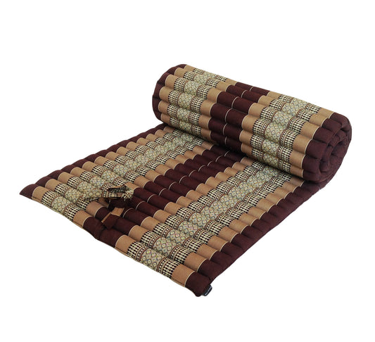 Thai Kapok Roll Up Floor & Topper Mattress – Medium 200 × 80cm - Brown