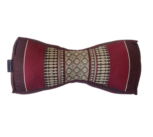 Kapok Chinese Neck Support Pillow ~ Burgundy Brown