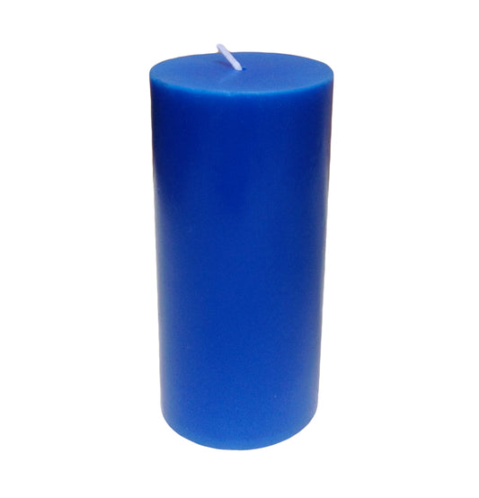 Royal Blue Pillar Candle size 15 x 7cm