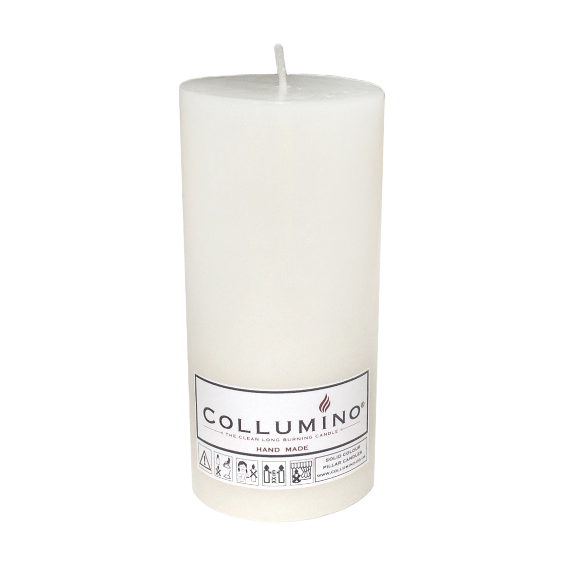 White Pillar Candle size 15 x 7cm