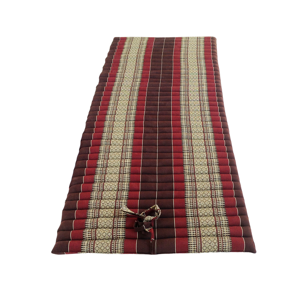 Thai Kapok Roll Up Mattress Size 200 x 75cm (Burgundy Brown)