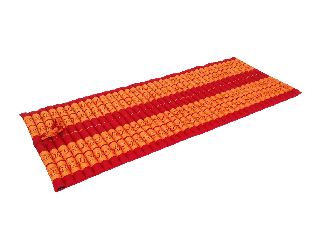 Thai Kapok Roll Up Mattress Size 200 x 75cm  (Orange Red)