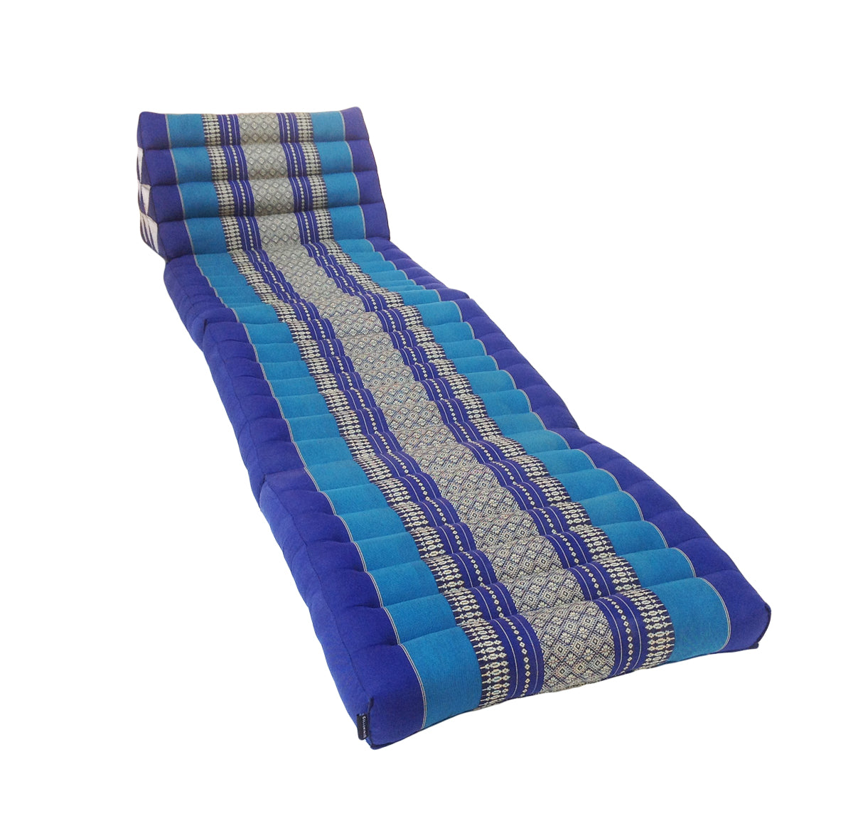 Thai Kapok 3 Fold Mattress with Triangle Cushion ~ Royal Blue