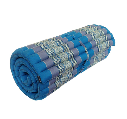 Thai Kapok Roll Up Floor & Topper Mattress – Medium 200 × 80cm - Blue