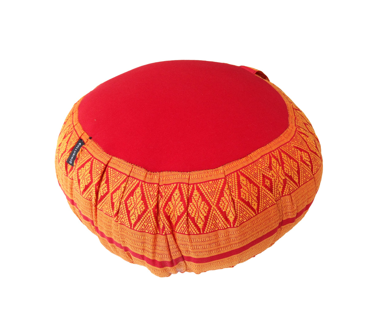 Thai Kapok Zafu Yoga Meditation Cushion B (Orange Red)