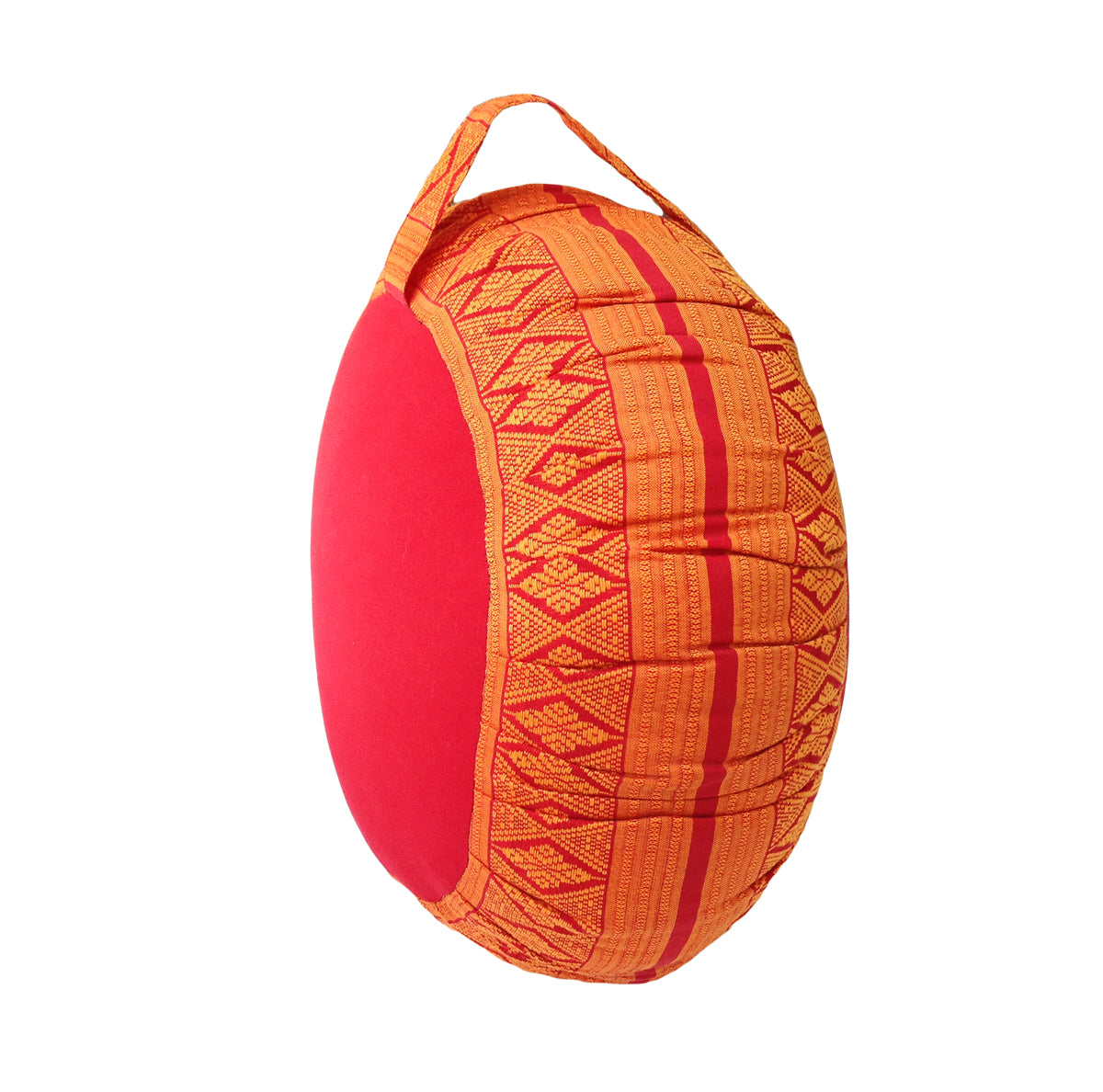 Thai Kapok Zafu Yoga Meditation Cushion B (Orange Red)
