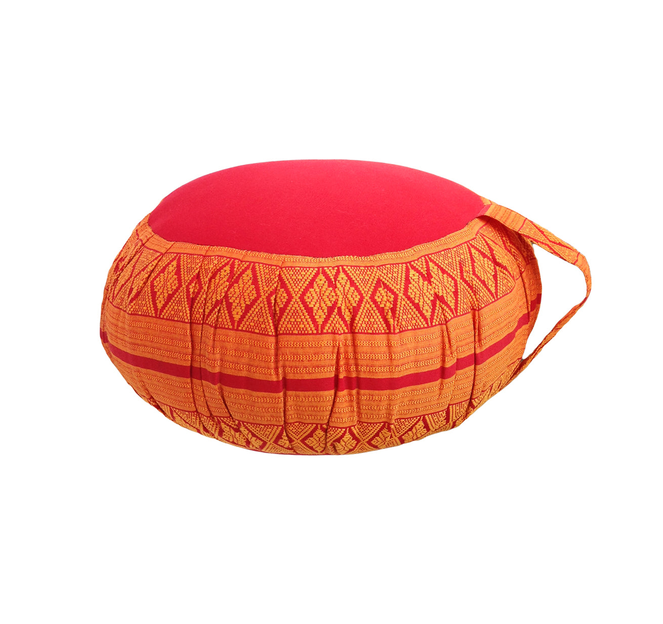 Thai Kapok Zafu Yoga Meditation Cushion B (Orange Red)