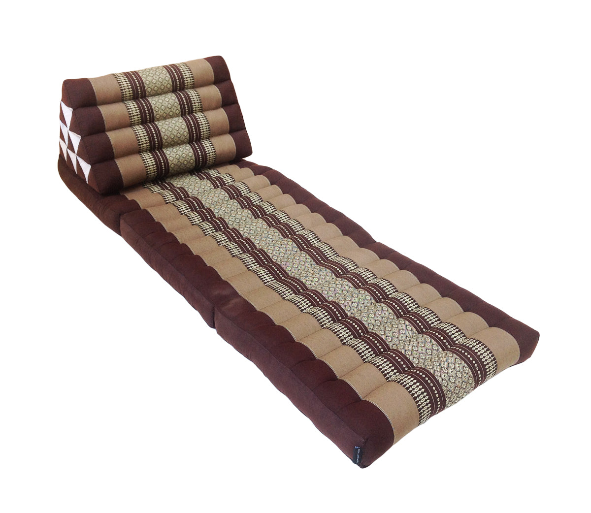Thai Kapok 3 Fold Mattress with Triangle Cushion ~ Brown