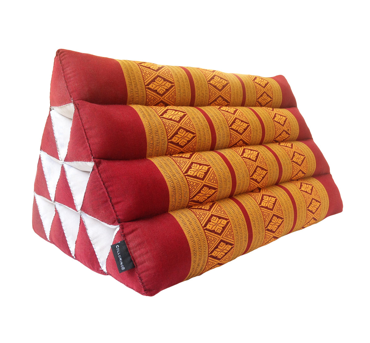 Thai Kapok Triangle Recliner Cushion ~ Copper Burgundy