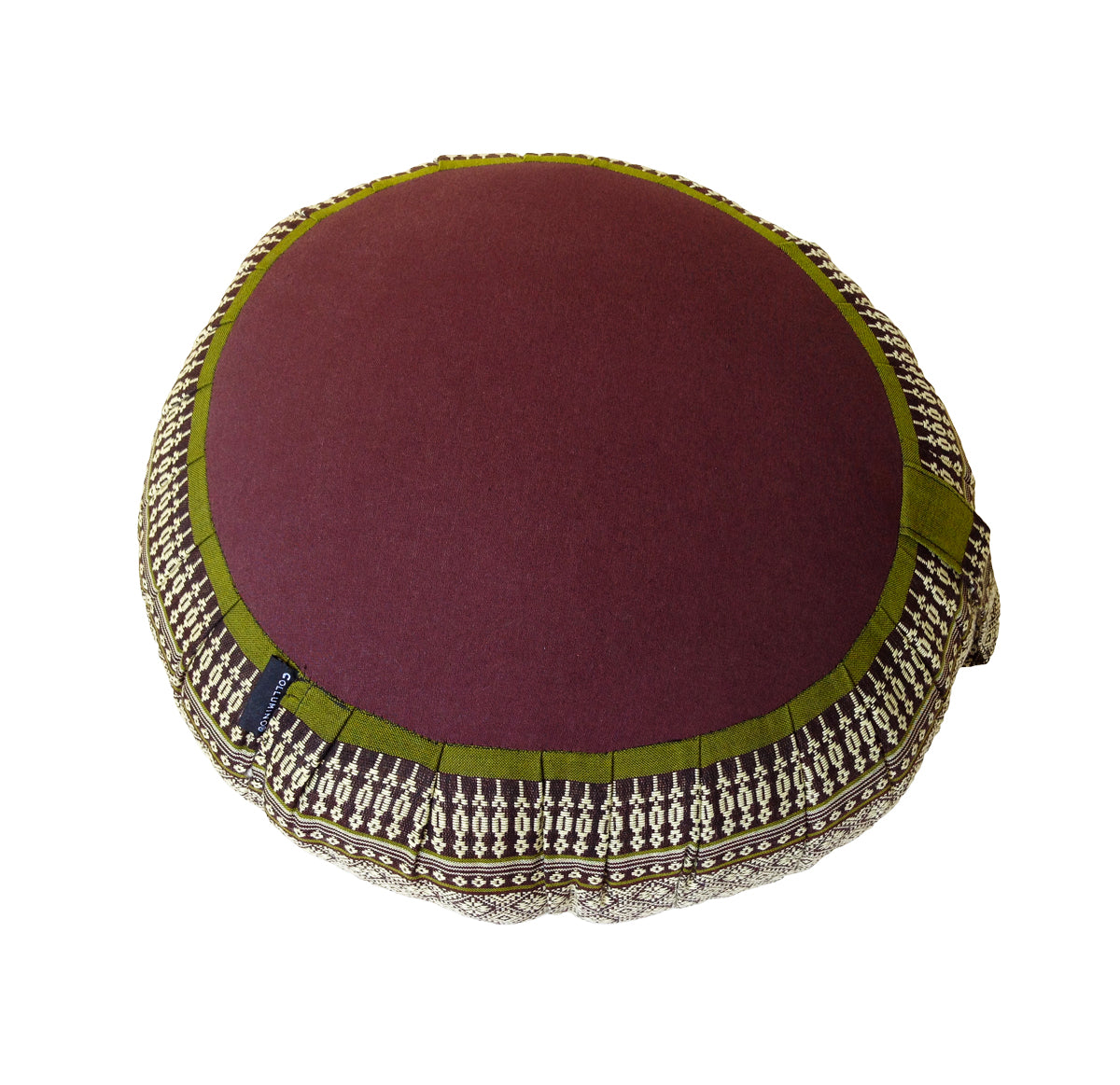 Thai Kapok Zafu Yoga Meditation Cushion B (Green Brown)