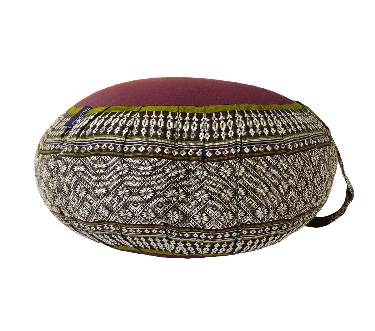 Thai Kapok Zafu Yoga Meditation Cushion B (Green Brown)