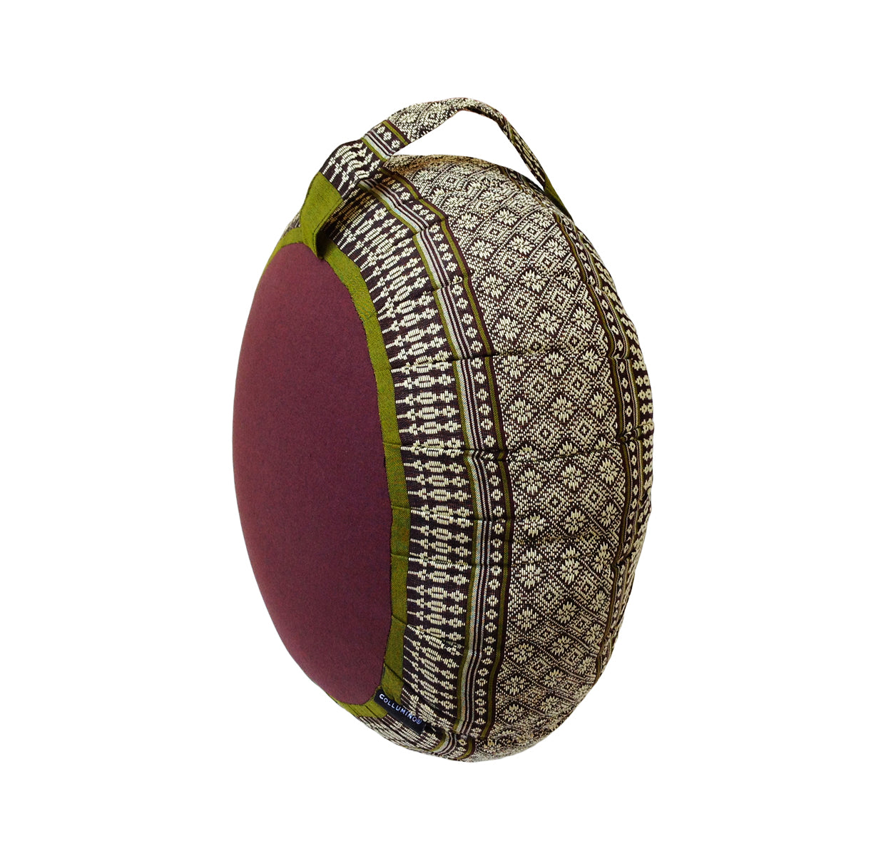 Thai Kapok Zafu Yoga Meditation Cushion B (Green Brown)