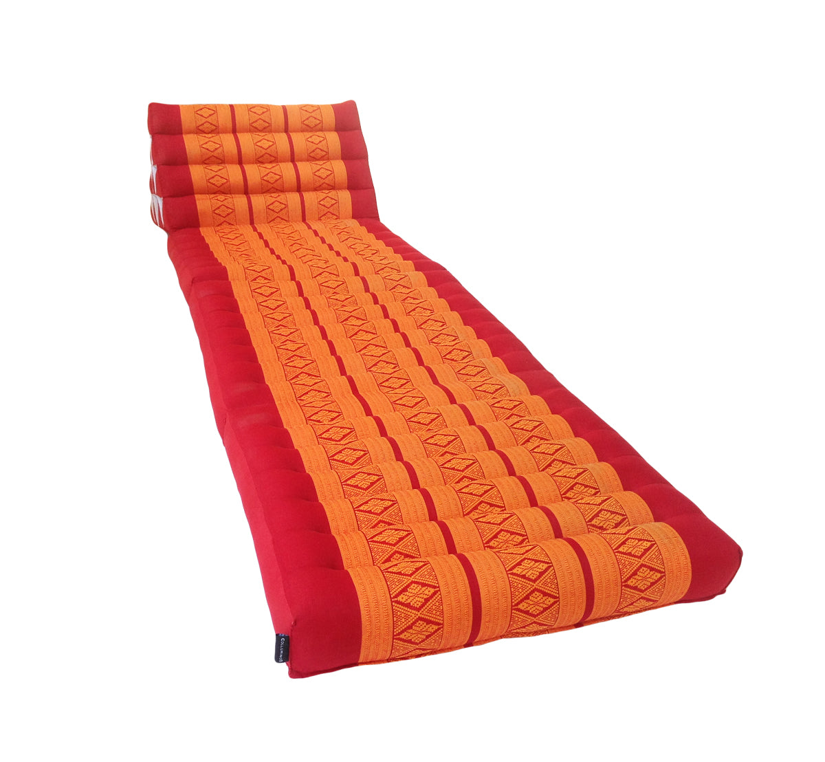 Thai Kapok 3 Fold Mattress with Triangle Cushion (Orange Red)