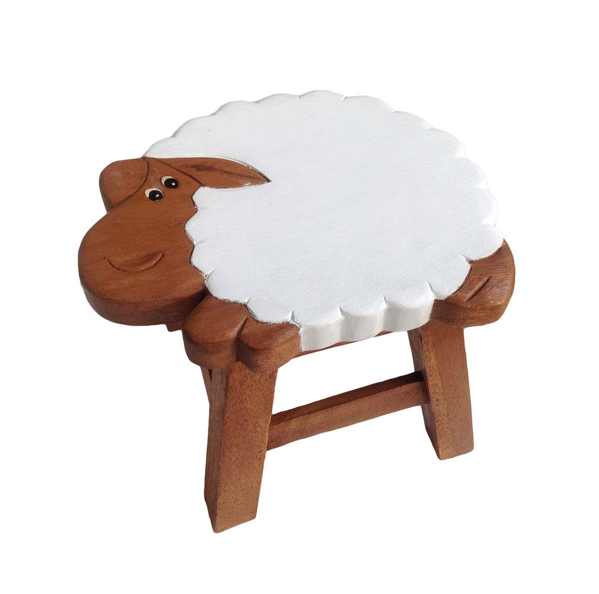 Kids Wooden Step Stool - Cute Sheep