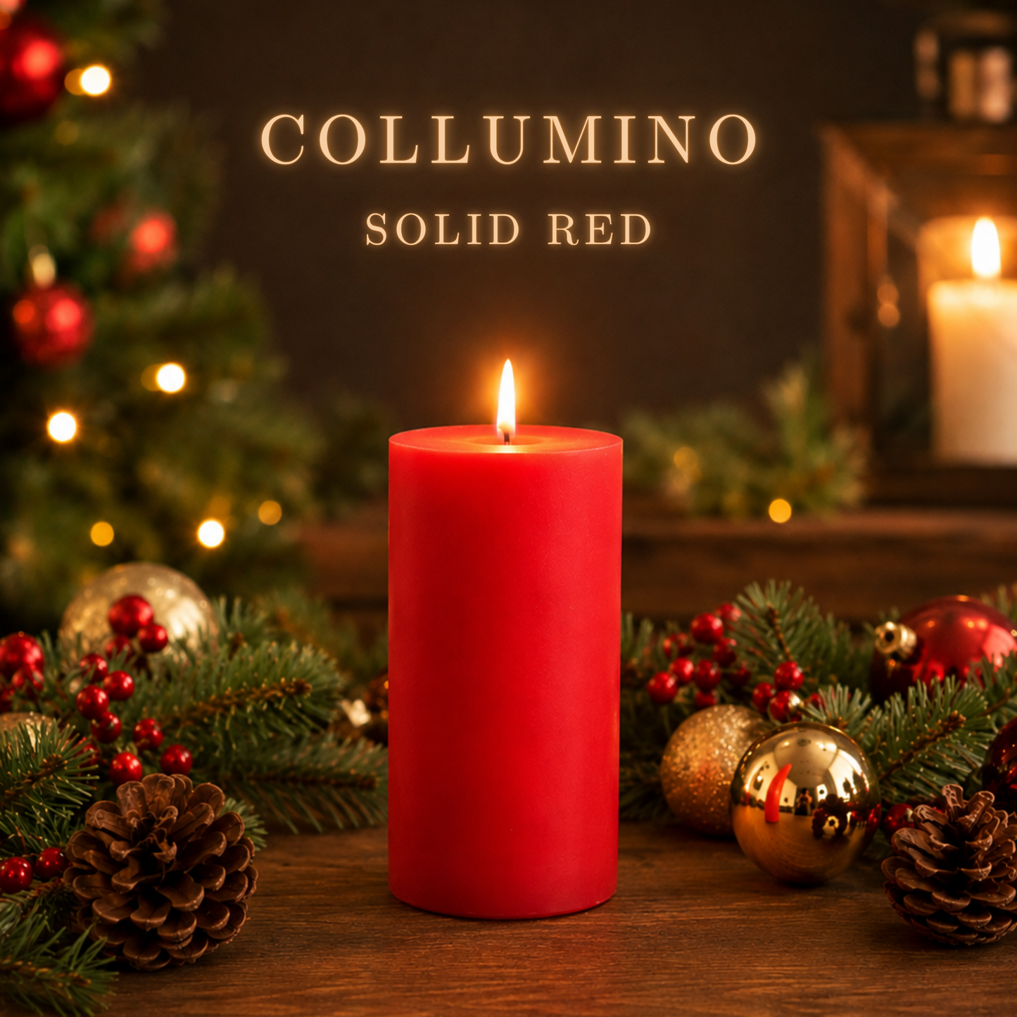 Red Pillar Candle size 10 x 5.5cm - Pack of 6