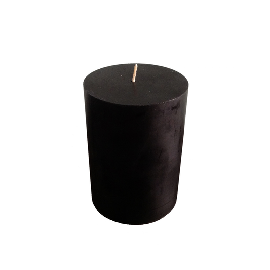 Round Pillar Candle 10 x 7cm Black