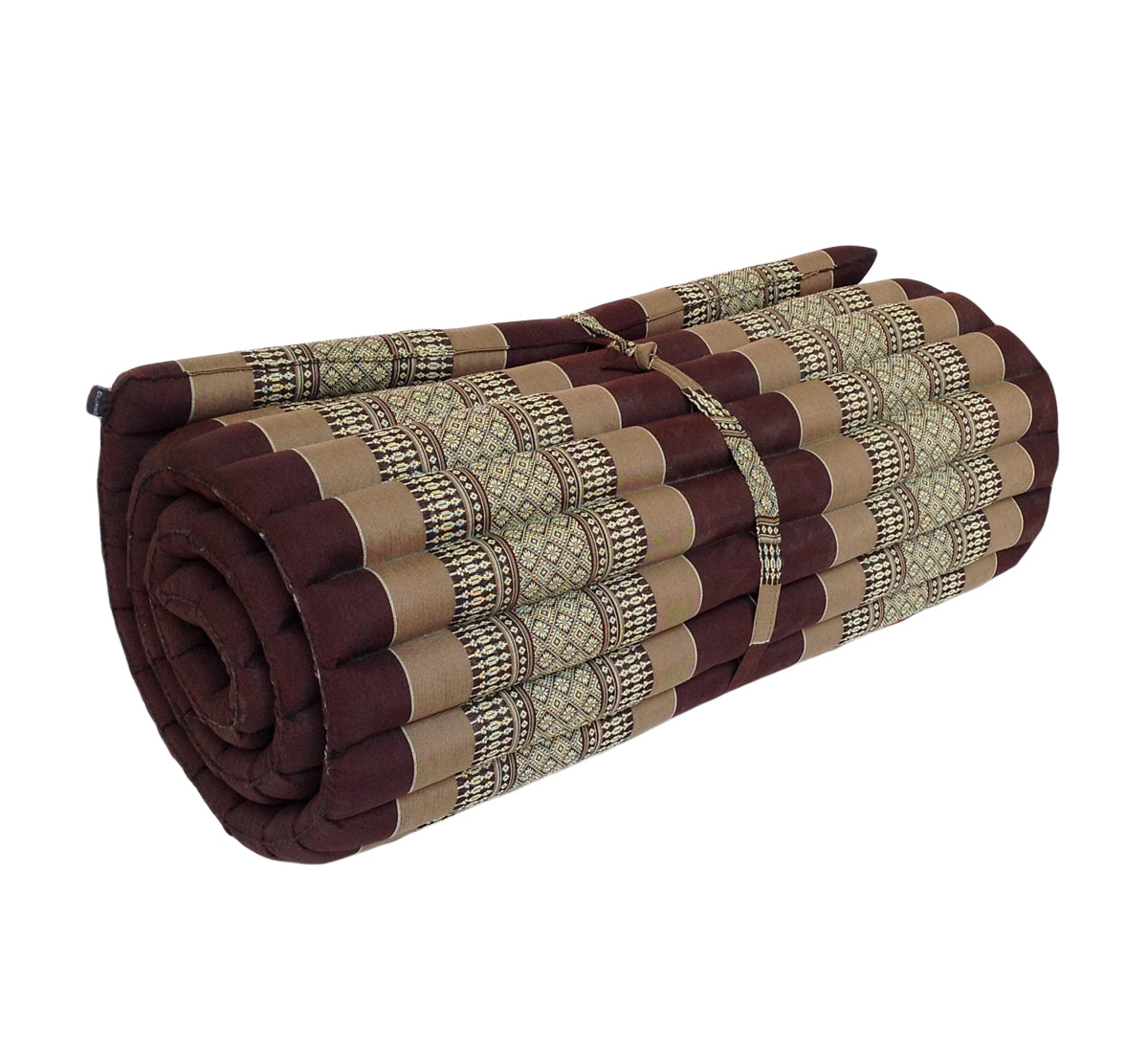Thai Kapok Roll Up Floor & Topper Mattress & Pillow Set – Medium (200 × 80cm) - Brown