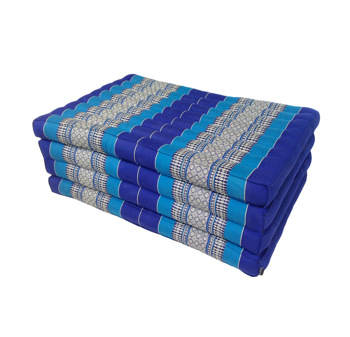 Thai Kapok Folding Floor Mattress – Single (200 × 80 cm) Natural Firm Support for Yoga, Meditation, Massage & Guest Bed, Indoor & Outdoor Use (Royal Blue)