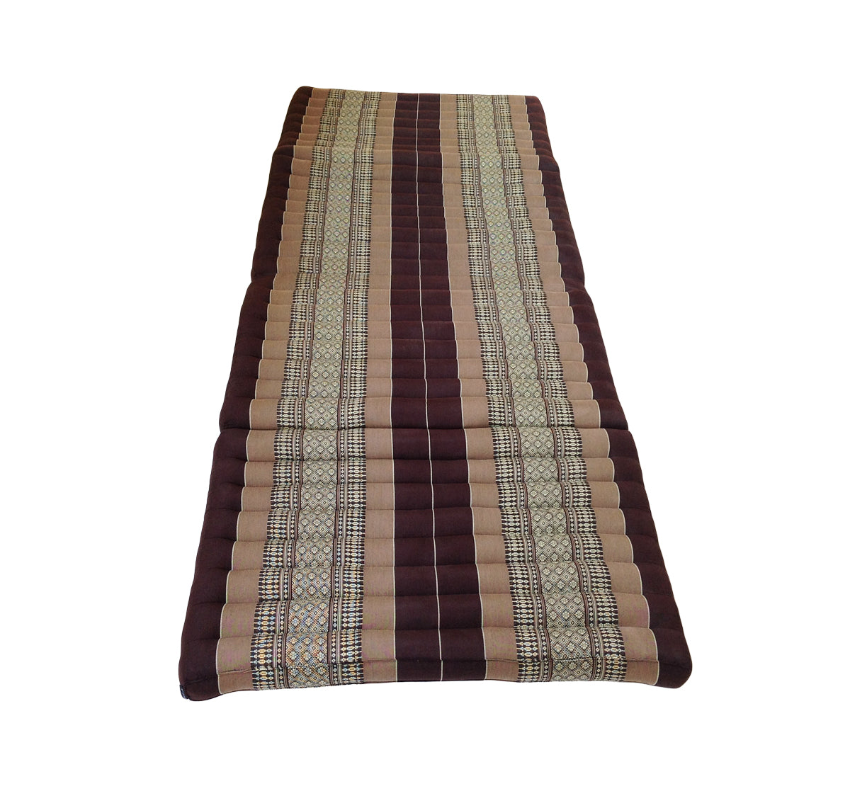 Thai Kapok Folding Floor Mattress – Single (200 × 80 cm) Natural Firm Support for Yoga, Meditation, Massage & Guest Bed, Indoor & Outdoor Use (Brown)