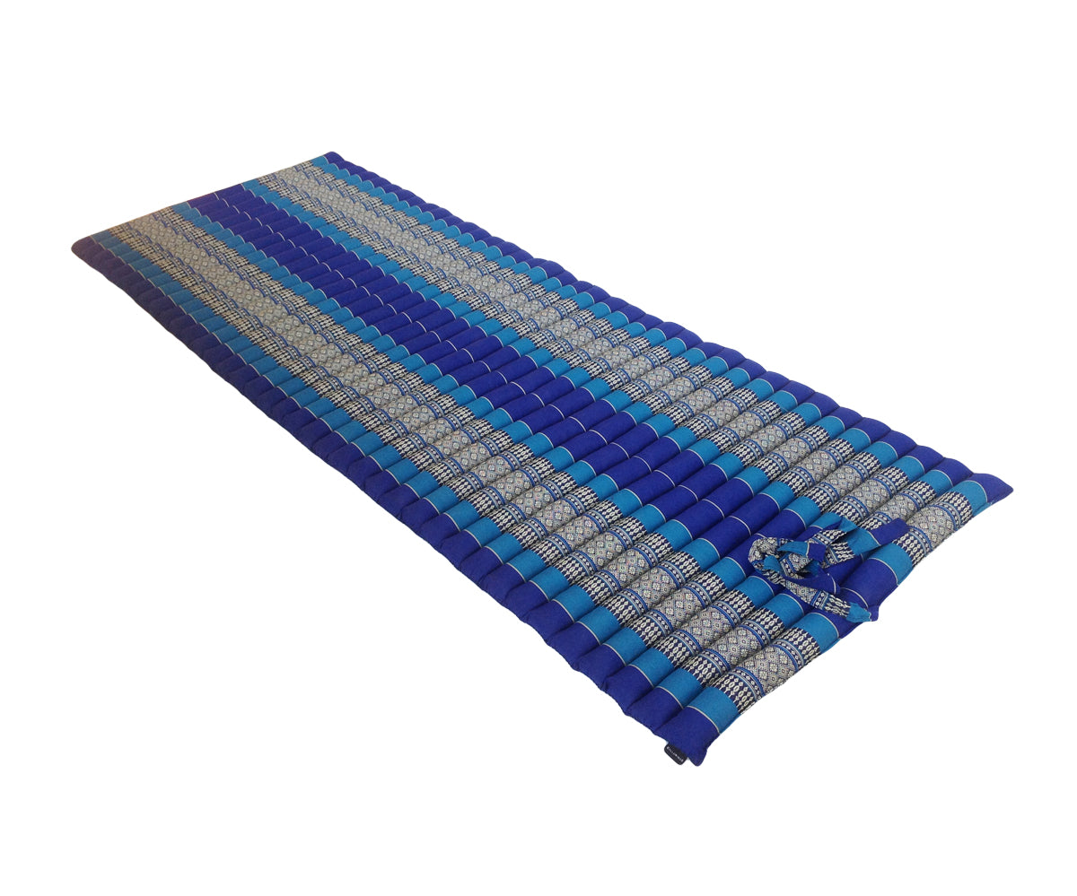 Thai Kapok Roll Up Floor & Topper Mattress – Medium 200 × 80cm - Royal Blue