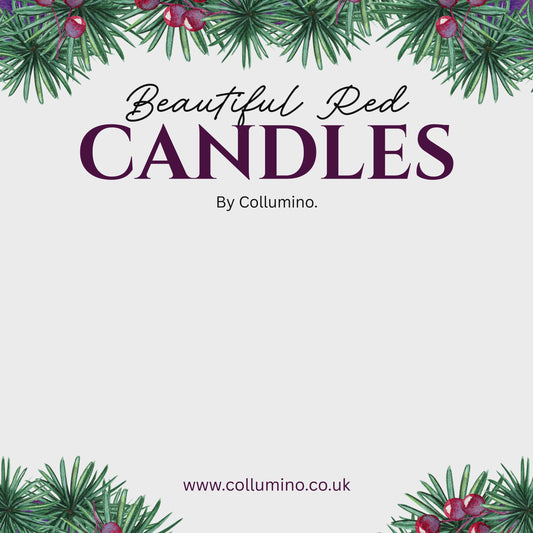 Red Pillar Candle size 10 x 5.5cm - Pack of 3