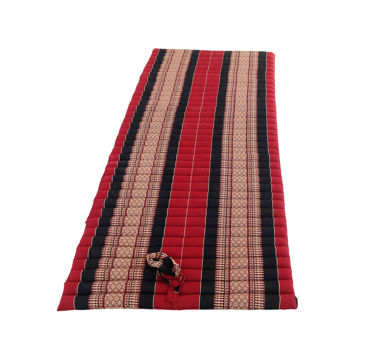 Thai Kapok Roll Up Mattress Size 200 x 75cm  (Black Red)