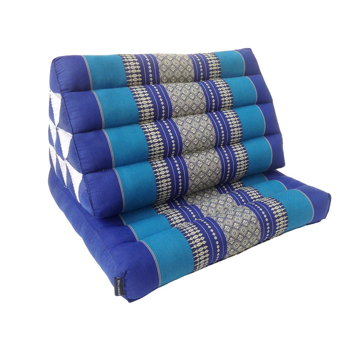Thai Kapok 1 Fold Meditation Seat with Triangle Cushion ~ Royal Blue
