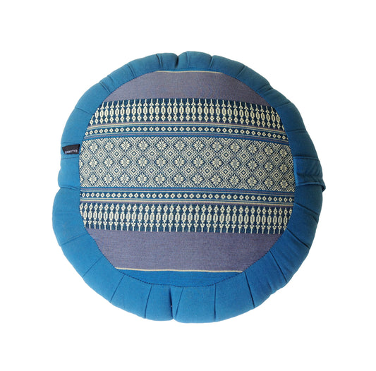 Thai Kapok Zafu Yoga Meditation Cushion A (Blue)