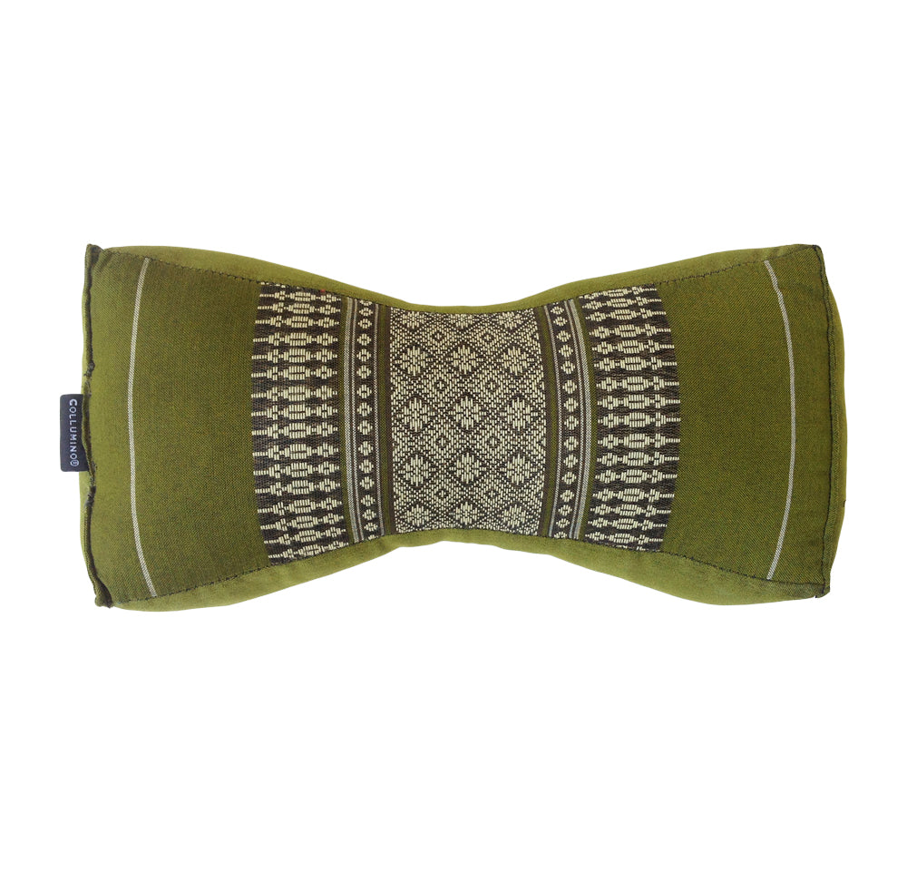 Kapok Chinese Neck Support Pillow ~ Green