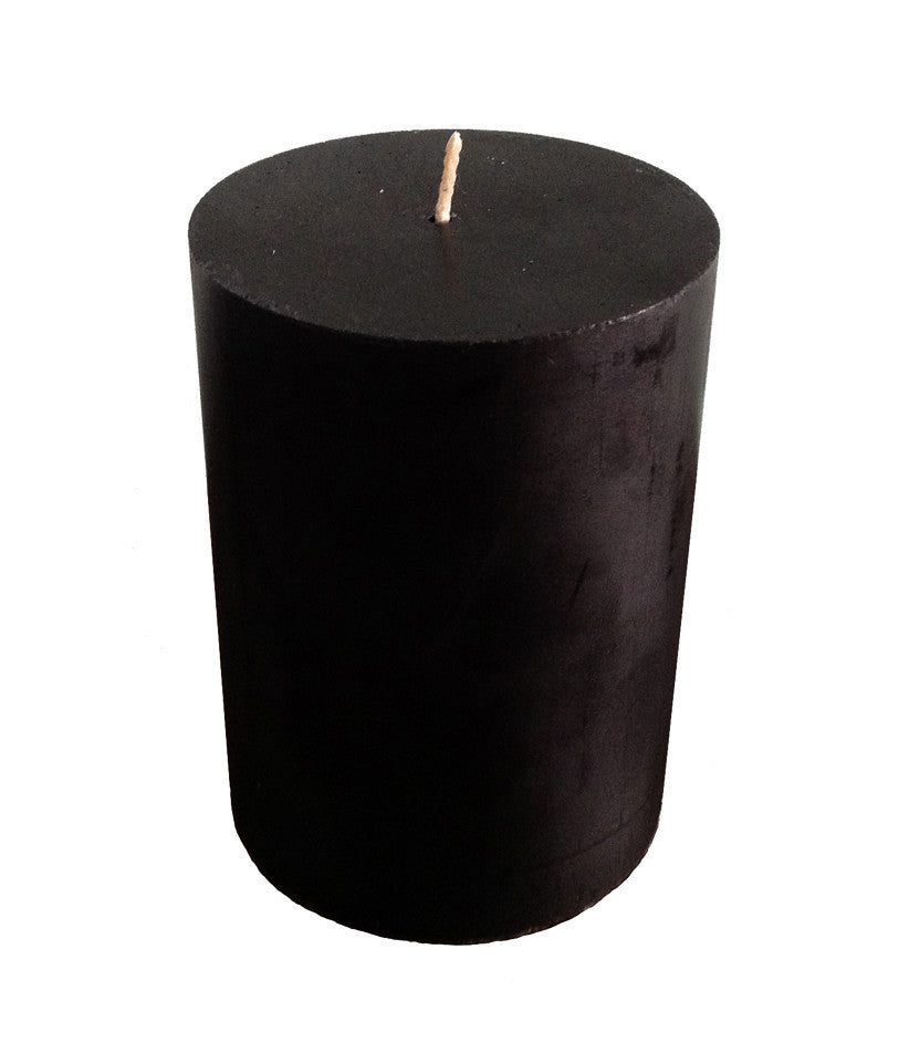 Round Pillar Candle 10 x 7cm Black