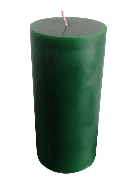 Forest Green Pillar Candle size 15 x 7cm