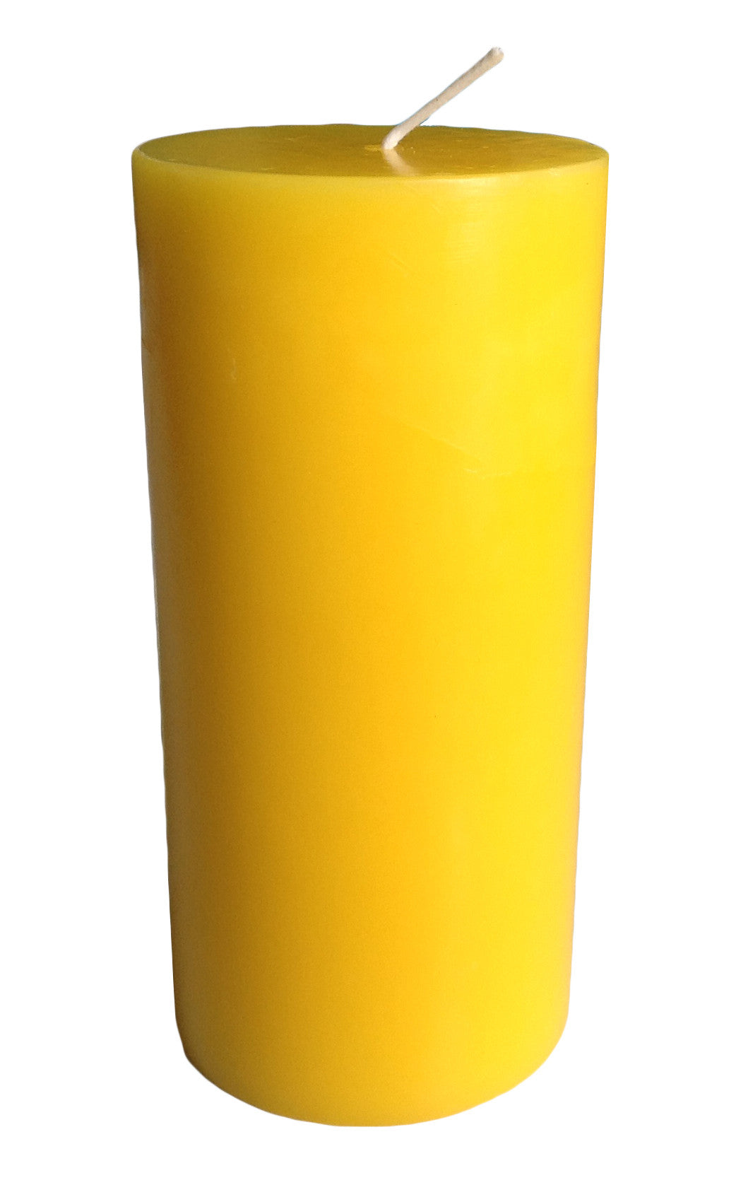 Yellow Pillar Candle size 15 x 7cm
