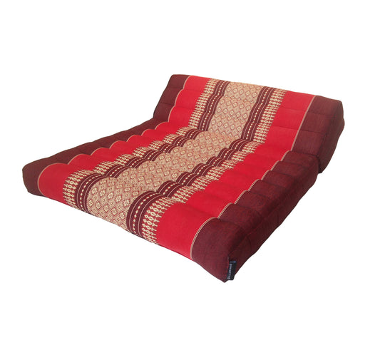 Thai Kapok Folding Meditation Seat Cushion ~ Red, Maroon