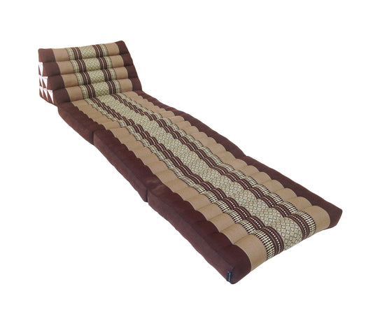 Thai Kapok 3 Fold Mattress with Triangle Cushion ~ Brown
