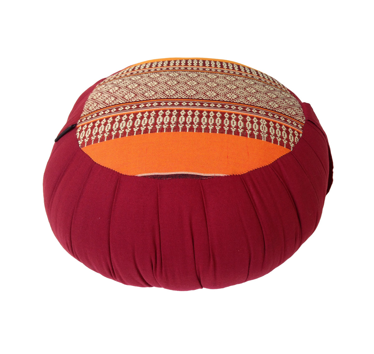 Thai Kapok Zafu Yoga Meditation Cushion A (Orange Maroon)