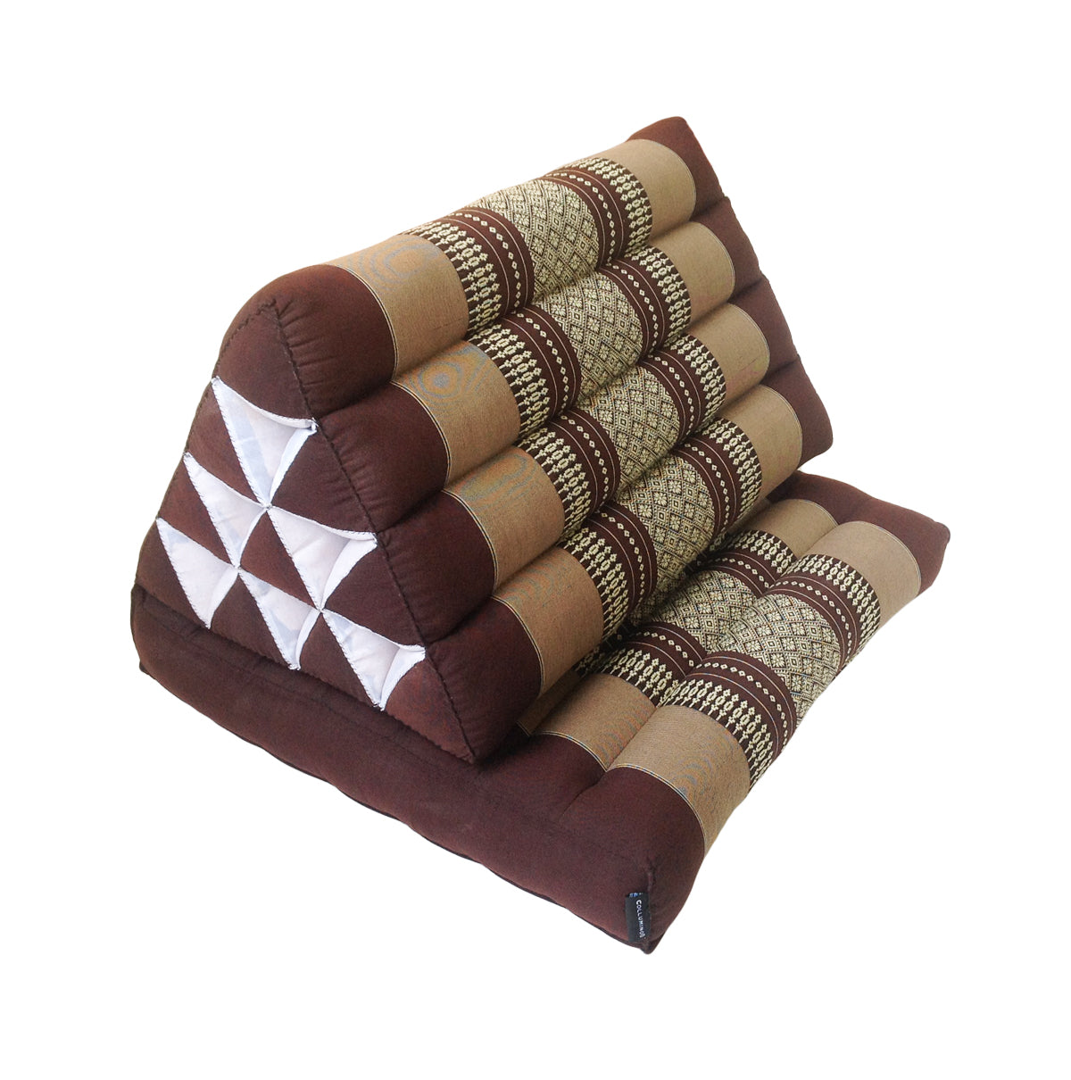 Thai Kapok 1 Fold Meditation Seat with Triangle Cushion ~ Brown