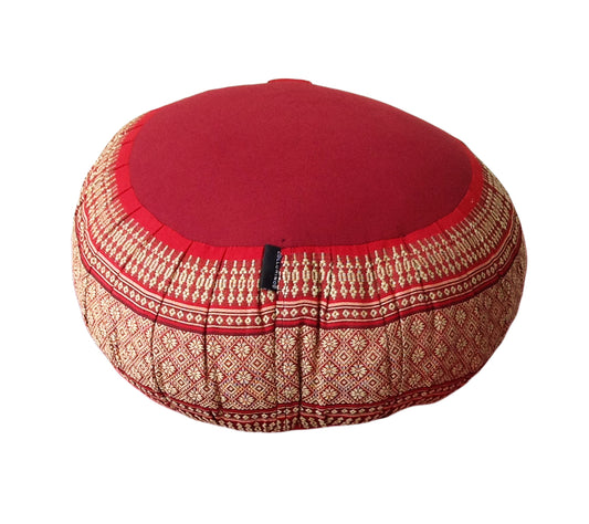 Thai Kapok Zafu Yoga Meditation Cushion B (Red Maroon)