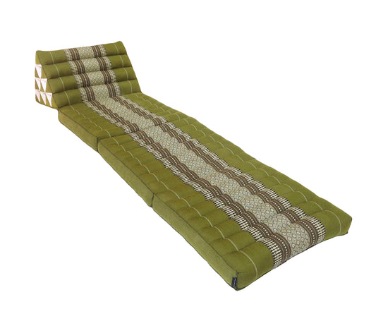 Thai Kapok 3 Fold Mattress with Triangle Cushion (Green)