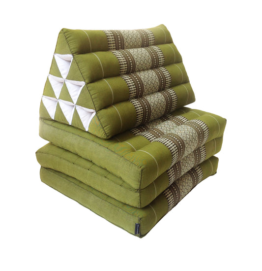 Thai Kapok 3 Fold Mattress with Triangle Cushion (Green)