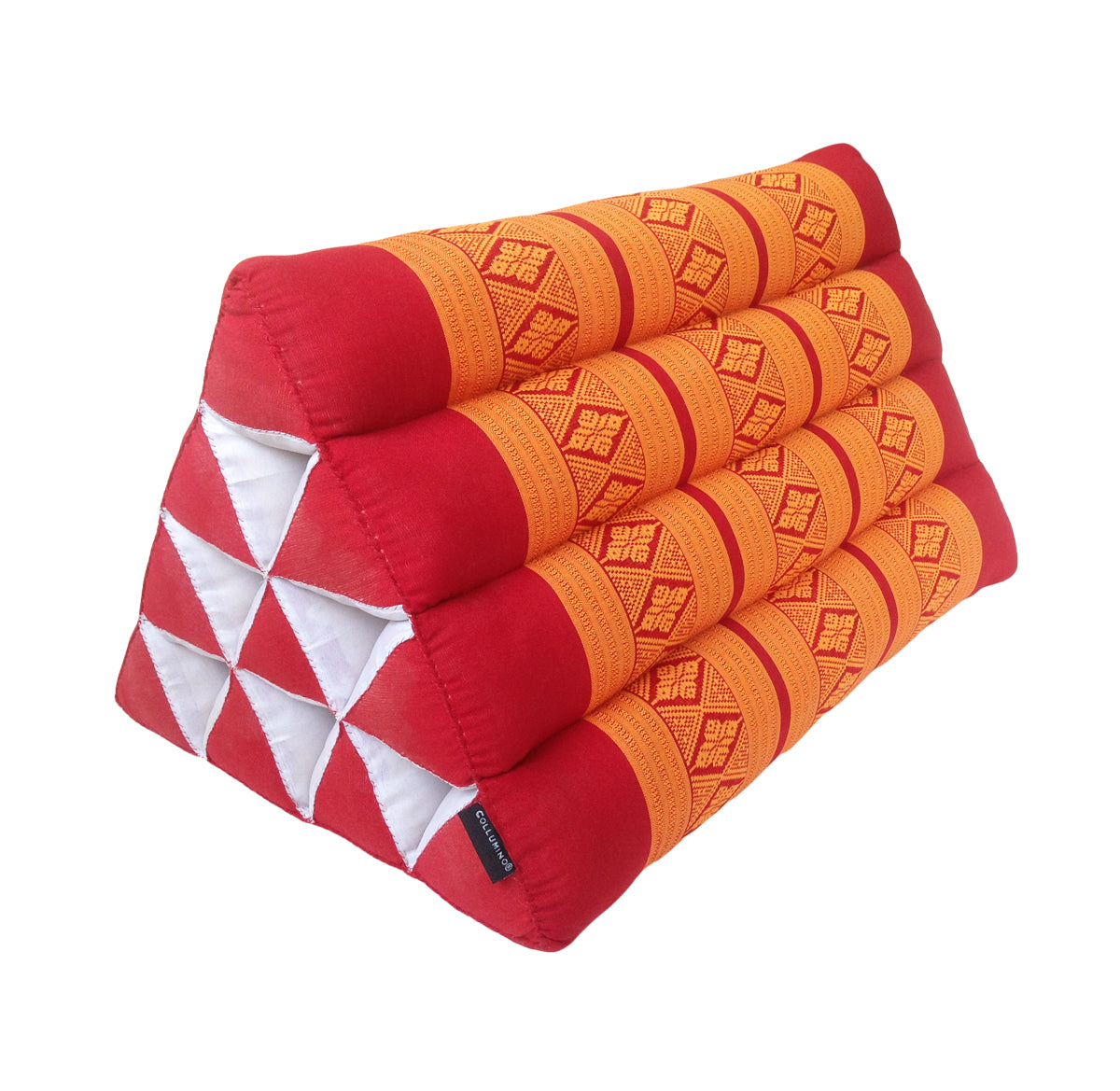 Thai Kapok Triangle Recliner Cushion ~ Orange Red